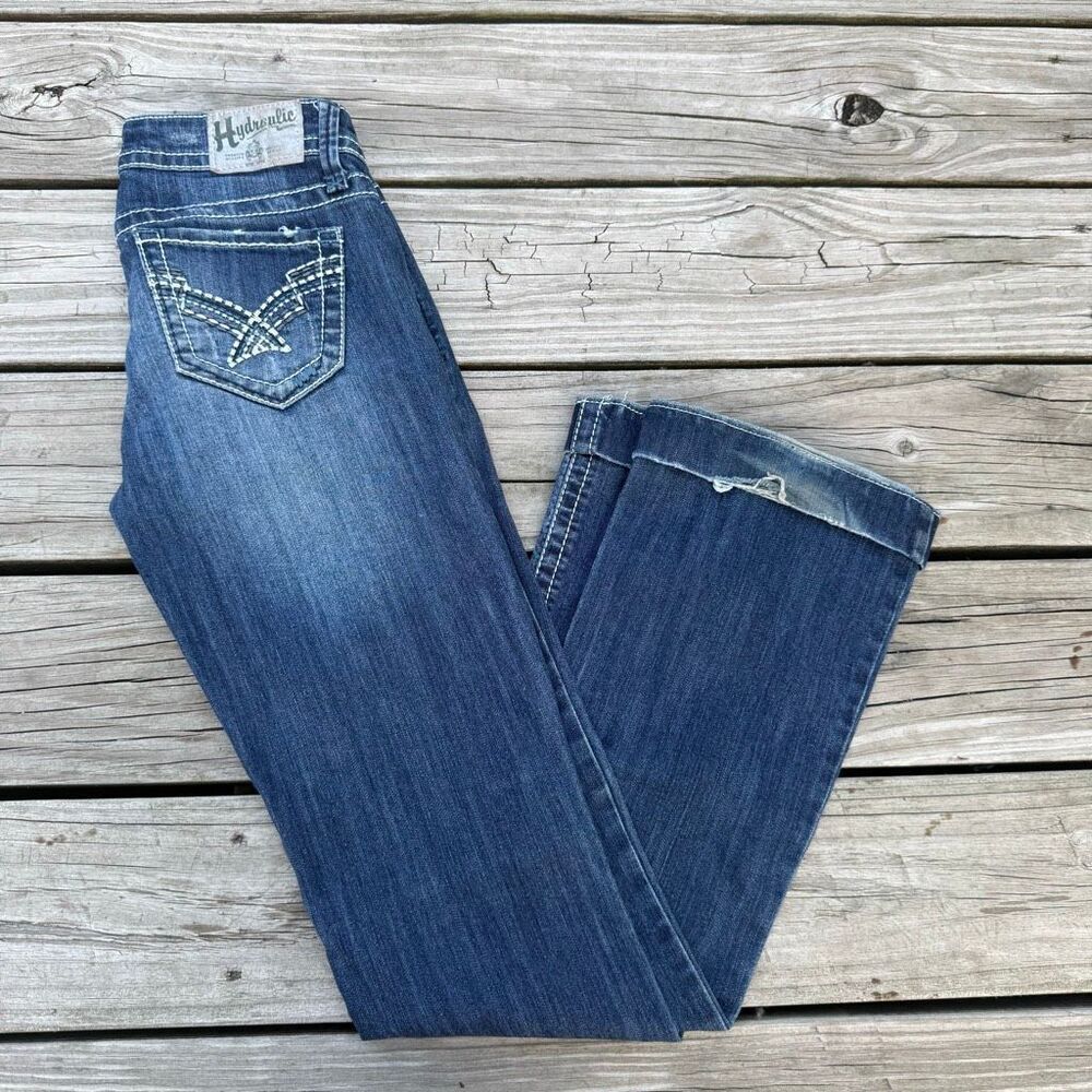 Hydraulic Lola Curvy Low Rise Flare Jeans Y2K